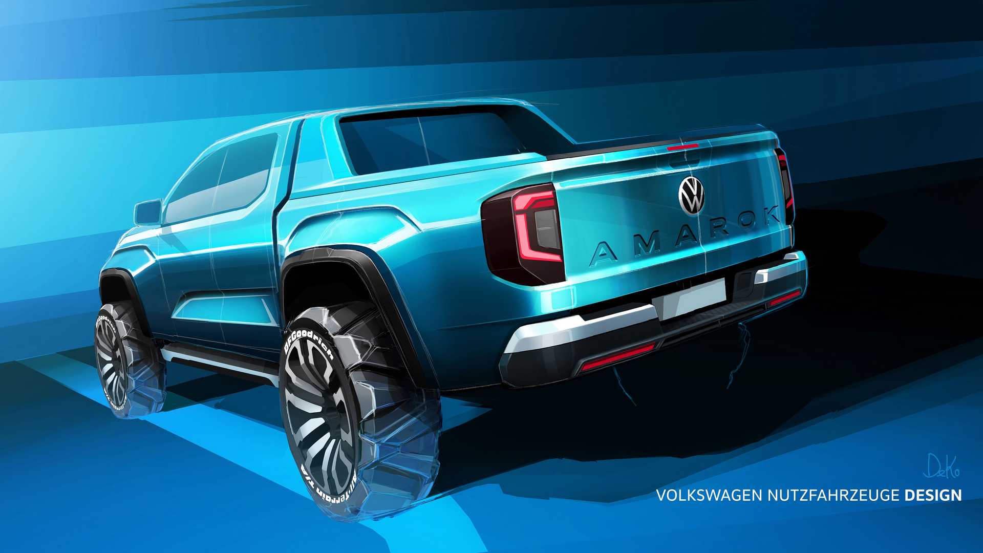 Volkswagen pokazuje szkic designu nowego Amaroka - debiut w 2023 roku