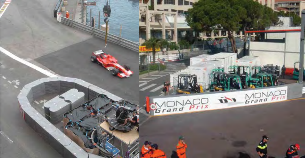 Bariery TecPro wykorzystane podczas Grand Prix Monako 2005
